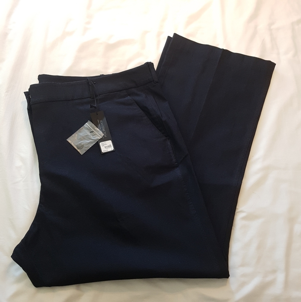 Lane Bryant women's size 28 navy blue dress pant The Sophie NWT